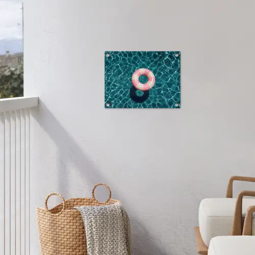 Drijvend - Zwemband - Water tuinposter los doek klein -sfeer8