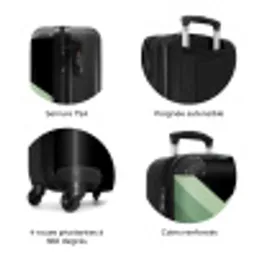 118 NBS - Handbagage koffer - Volwassenen Unisex middel zzzzzzzbolletjes_FR
