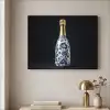 Champagne - Bloemen - Goud - Chique Textielframe zwart klein -sfeer2