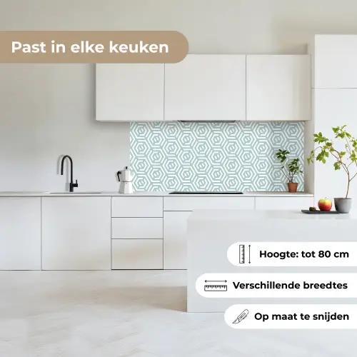Patronen - Abstract - Groen - Geometrie keuken achterwand 2 middel 871 -sfeer4_NL