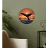 Walvis staart - Water - Zonsondergang Wandcirkel behangsticker klein -sfeer2