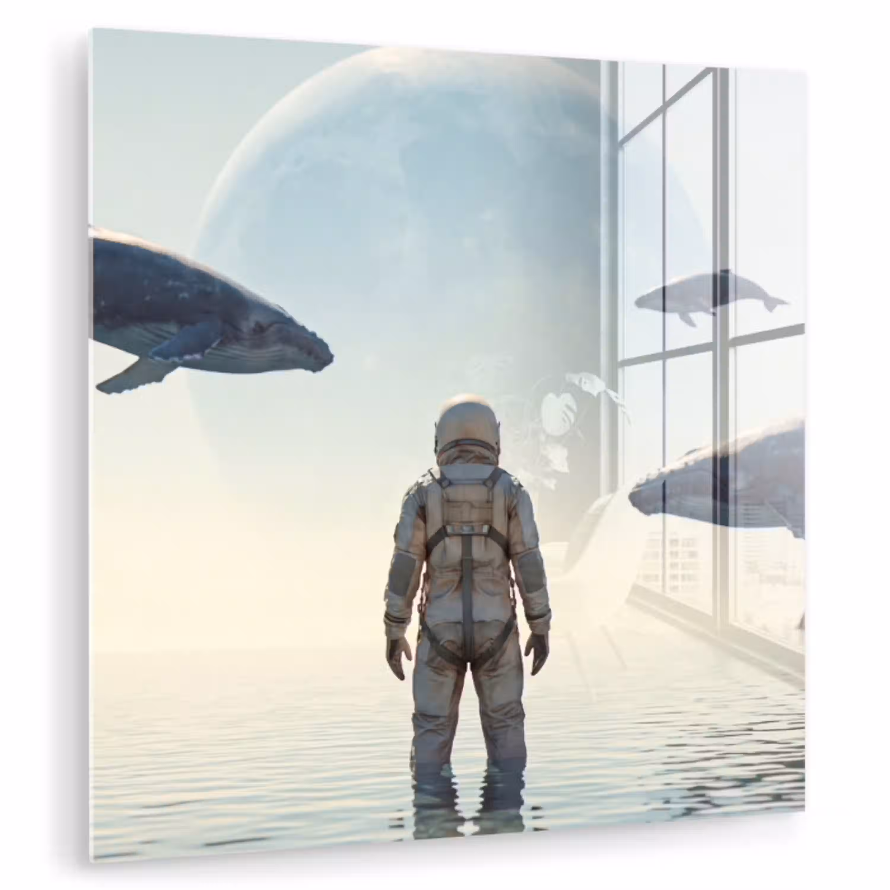Ruimtevaarder - Walvis - Fantasie plexiglas 5mm klein -zzzproduct_nieuw