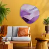 Abstract - Heuvels - Landschap - Paars Wandcirkel Organisch Plexiglas middel -sfeer4