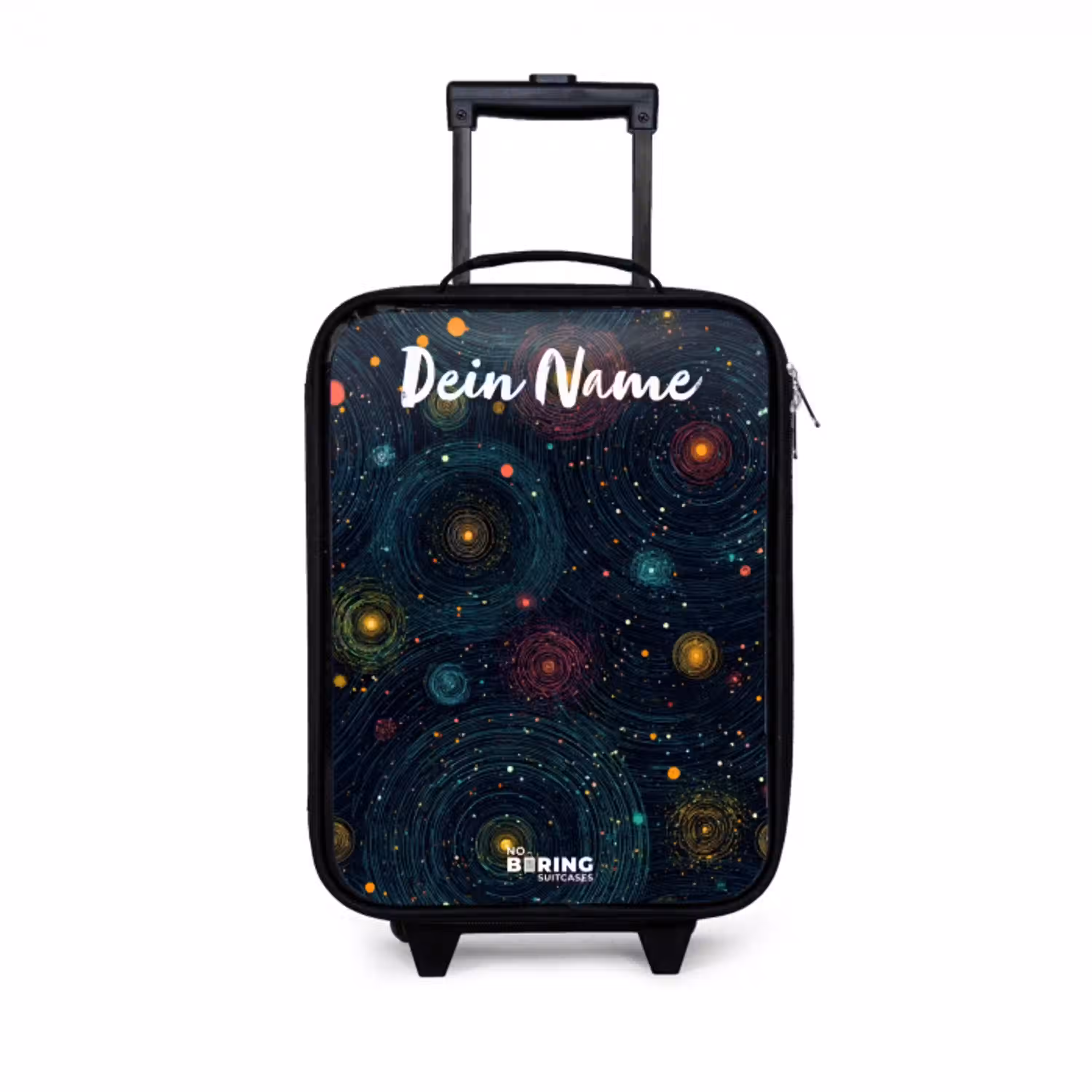 Sterren - Planeten - Kleurrijk Kinderkoffer - Zwart klein -3d