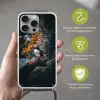 Papegaai - Vogel - Rots - Wit Hoesje iPhone 16 Pro Max met koord klein -sfeer2_NL