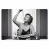 Vrouw - Spaghetti - Zwart - Wit Placemat vinyl groot -zzsfeer1_Kitchenyeah-website