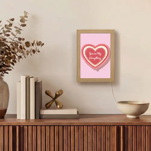 Liefde - Hart - Valentijn Light Box met kabel (Tafellamp) klein -sfeer2