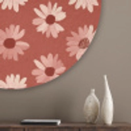 Madelief - Retro - Terracotta Akoestische PET Vilt - Rond klein 838 -sfeer5_closeup