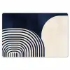 Donkerblauw - Abstract - Lijnen Placemat vinyl groot -zzsfeer1_Kitchenyeah-website