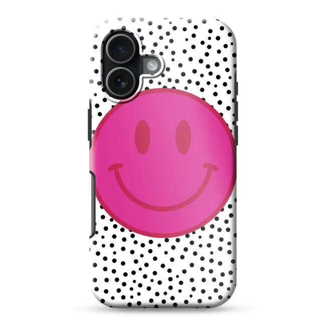 Telefoonhoesje Toughcase - Smiley - Roze - Stippen