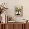 Boom - Abstract - Beige - Goud - Zwart Light Box met kabel (Tafellamp) klein -sfeer2
