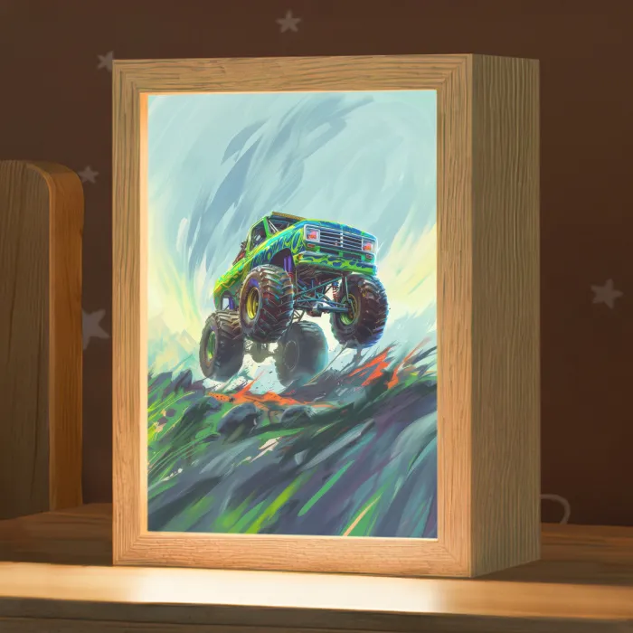 Monstertruck - Auto - Jongens - Groen Light Box met kabel klein -zzz_3d_website