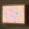 Hart - Snoep - Pastel - Tekst Light Box met batterij (Wandlamp) middel -z3d_website