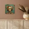 Vrouw - Bloemen - Vlinders - Natuur - Vintage plexiglas 5mm klein -sfeer5
