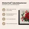 Kerststuk - Poinsettia - Dennenappels - Rood Inductie beschermer vinyl 3mm middel -sfeer2