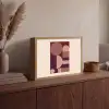 Geometrisch - Cirkels - Rood Light Box met batterij (Wandlamp) middel -sfeer2