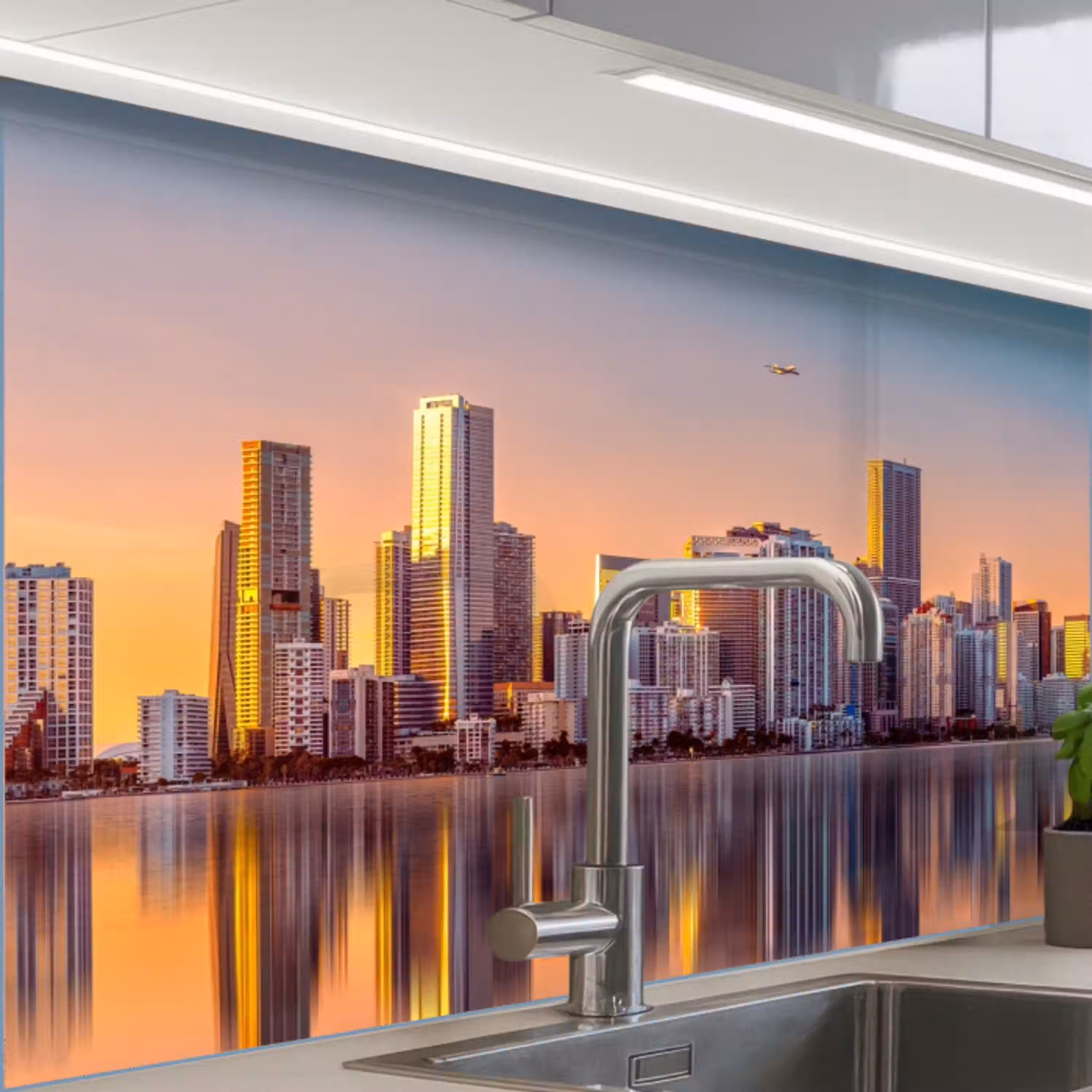 Skyline - Gebouwen - Steden keuken achterwand 2 middel -zzzz3d_schuin
