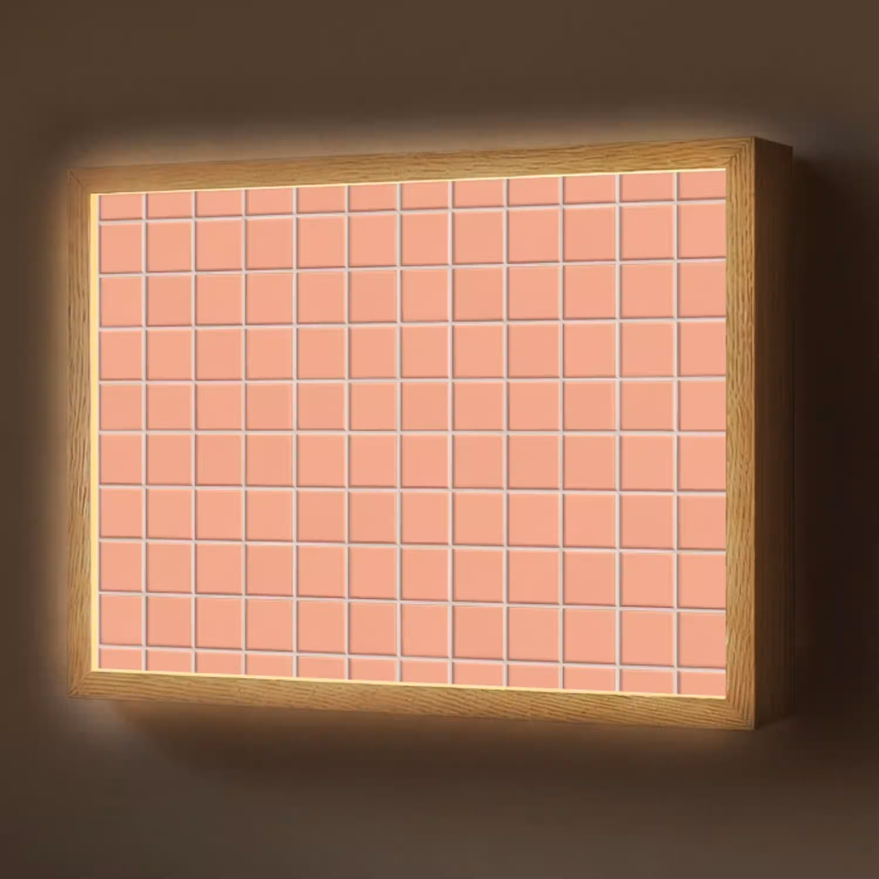 Patroon - Tegels - Perzik Light Box met batterij (Wandlamp) middel 907 -z3d_website
