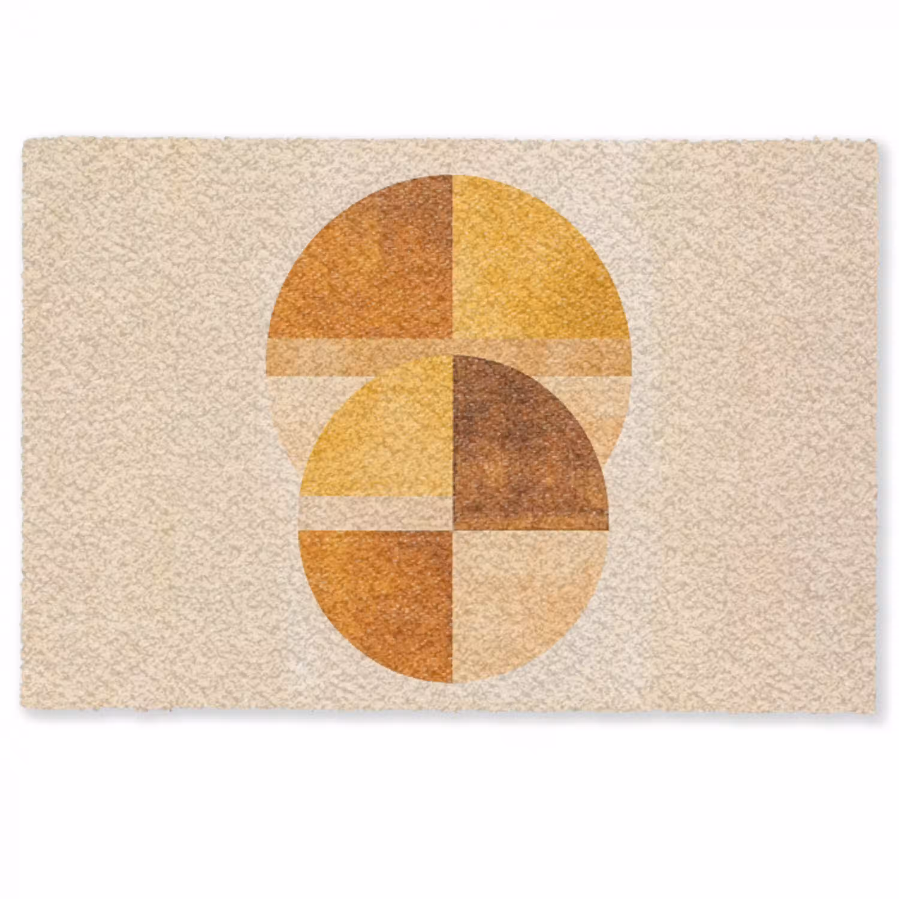 Cirkels - Geel - Minimalistisch Deurmat klein -zkaufland3d