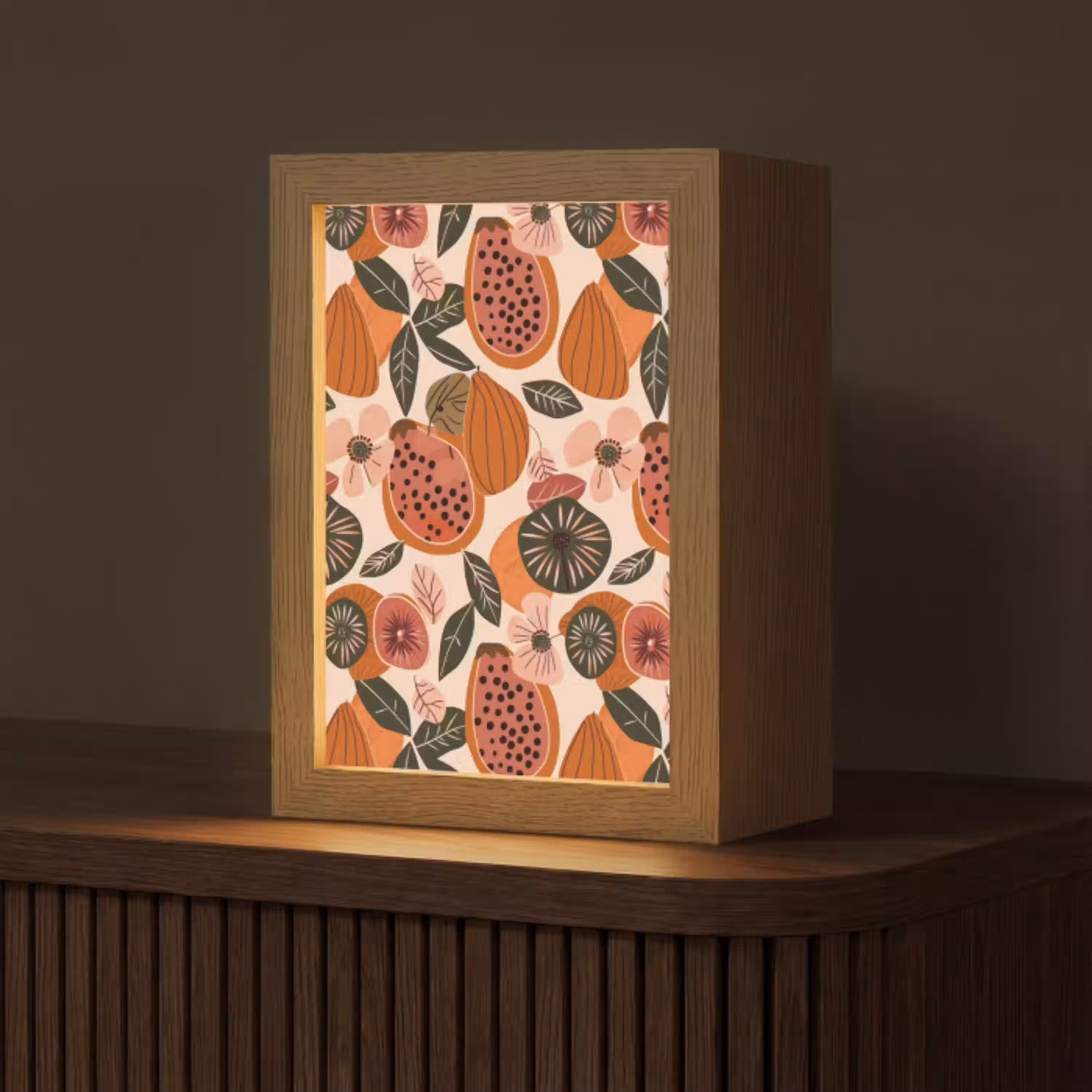 Papaja - Bloesem - Oranje Light Box met kabel (Tafellamp) klein 925 -z3d_website