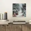 Bos - Winter - Bomen - Natuur - Pad - Sneeuw aluminium wit klein -sfeer1