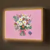 Bloemen - Quote - Kaartje - Kleurrijk Light Box met batterij (Wandlamp) middel -z3d_website