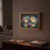 Graffiti - Sport - Zwemmen - Zwembril Light Box met batterij (Wandlamp) middel -sfeer1