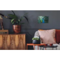 Pauw - Veren - Blauw Muursticker klein -kamerbank