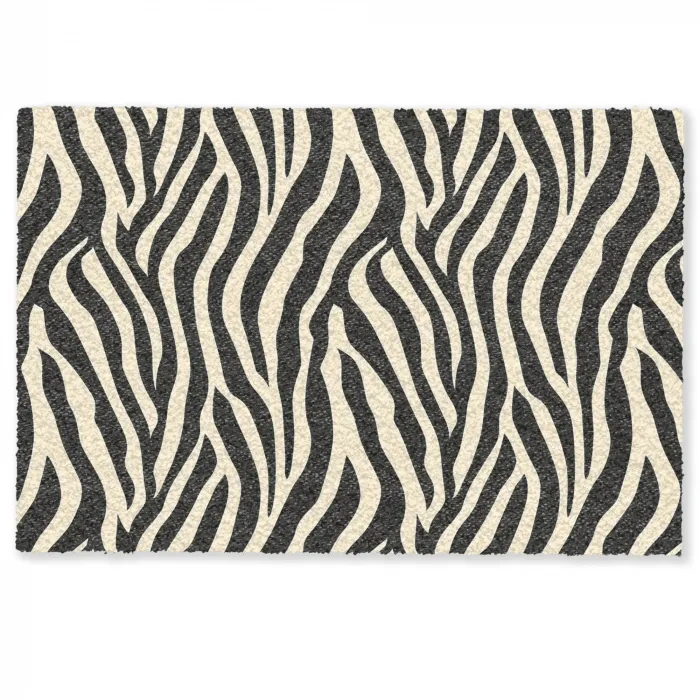 Zebra - Print - Klassiek - Zwart Deurmat klein 898 -zkaufland3d