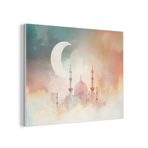 Moskee - Kleurrijke wolken - Arabisch - Ramadan - Islamitische PET vilt klein -3d