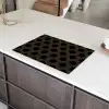Parallel - Goud - Zwart - Bijenraatmotief Inductie beschermer vinyl 3mm klein 276 -sfeer8