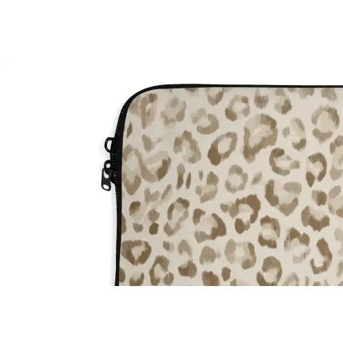 Luipaard - Klassiek - Beige laptophoes neopreen klein 279 -detail