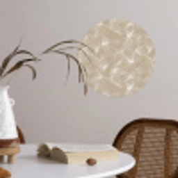 Organisch - Textuur - Beige Wandcirkel behangsticker klein 186 -sfeer3