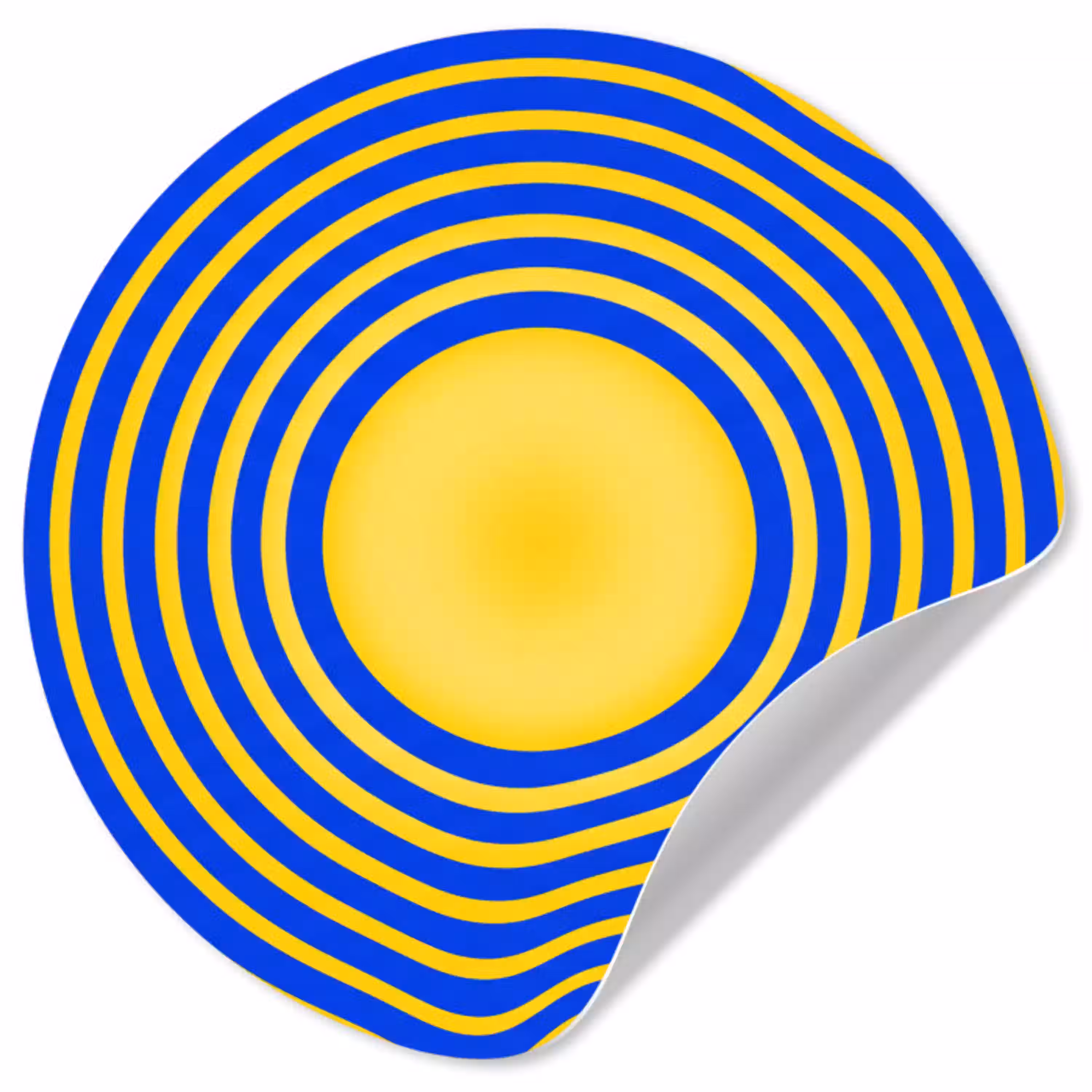 Abstract patroon - Blauw Wandcirkel behangsticker klein -3d
