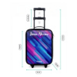 Neon - Strepen - Abstract - Blauw - Roze Kinderkoffer - Zwart klein -productfoto_formaten