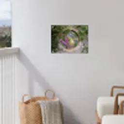 Bloemrijke tuinpoort tuinposter los doek klein -sfeer8