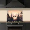 Beren - Bomen - Landschap - Zonsondergang keuken achterwand spatscherm klein -sfeer1