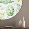 Patroon - Groen - Eieren Akoestische PET Vilt - Rond klein -sfeer5_closeup