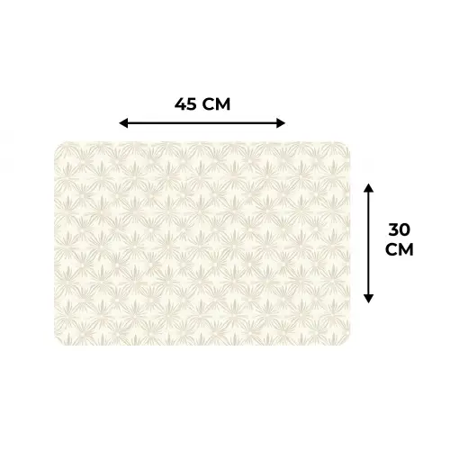 Patroon - Bloemen - Beige Placemat vinyl groot 368 -specs