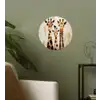 Giraffen - Cartoon - Crème Wandcirkel behangsticker klein -sfeer2