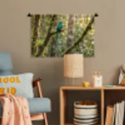 Quetzal - Jungle - Natuur - Groen Wandkleed katoen klein -wsfeer4_kind
