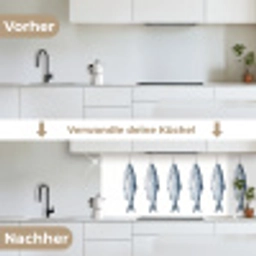Vissen - Illustratie - Delfts - Blauw keuken achterwand 2 middel -voor-na_DE