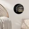 Sardines - Tekst - Vis - Blik Wandcirkel kunststof plaat 5mm dik klein -sfeer5