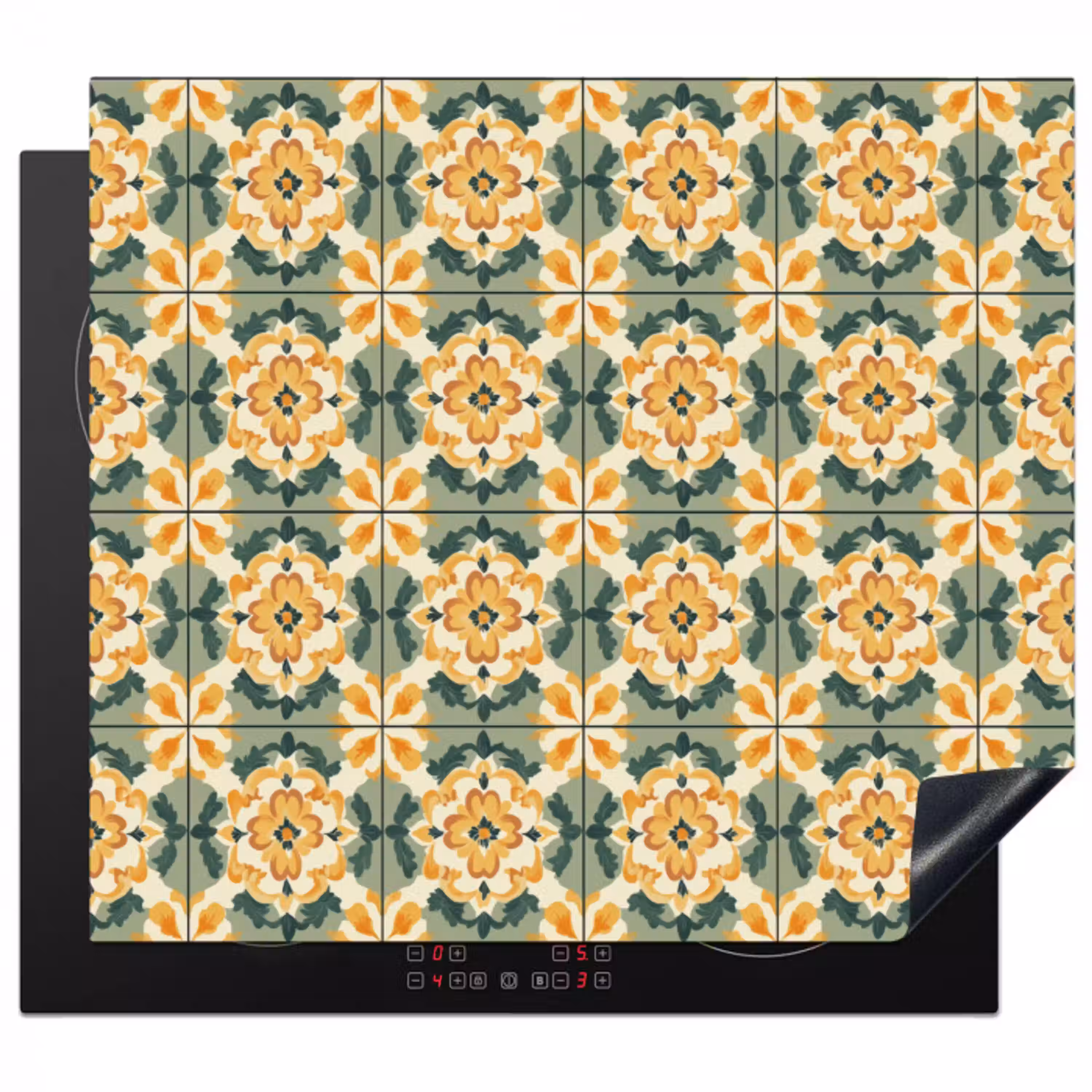 Keramiek - Verweerd - Kleurrijk Inductie beschermer vinyl 3mm middel 274 -3d