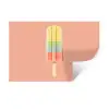 Waterijsje - Pasteltinten - Minimalistisch Muursticker klein -3d