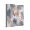 Penseelstreken - Schilderij - Beige aluminium wit klein -3d