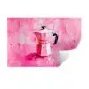 Roze - Verf - Coffee Muursticker klein -3d