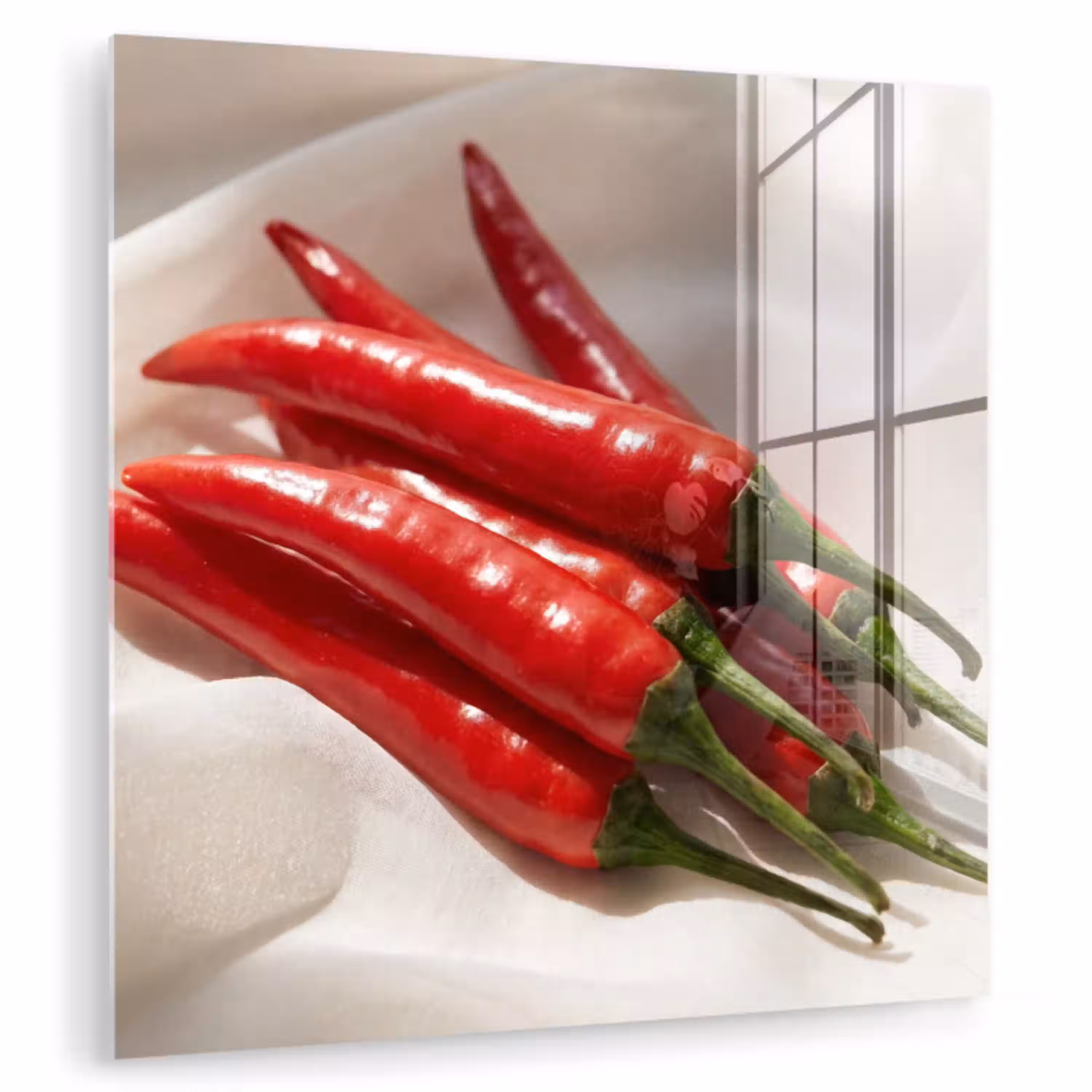 Peper - Rood - Eten plexiglas 5mm klein -zzzproduct_nieuw