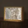 Abstract - Marmer - Wit - Bruin - Marmerlook Light Box met kabel (Tafellamp) klein -z3d_website