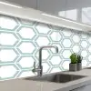 Patroon - Lijn - Design - Hexagon keuken achterwand 2 middel 871 -3d_schuin